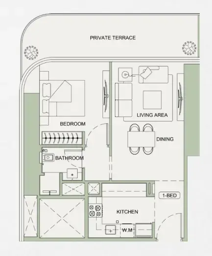 1 bedroom layout