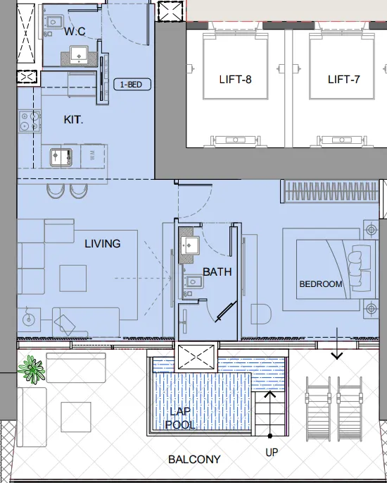 1 bedroom layout