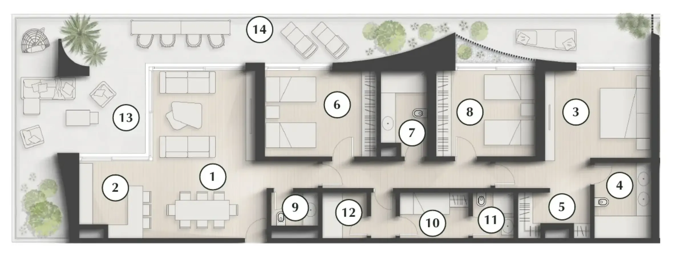 3 bedroom layout
