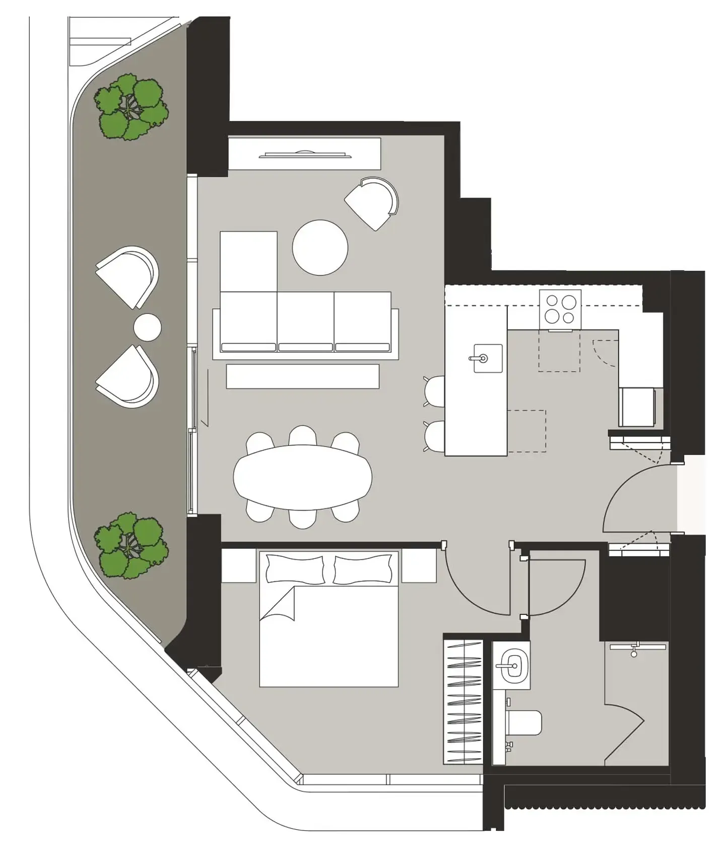 1 bedroom layout