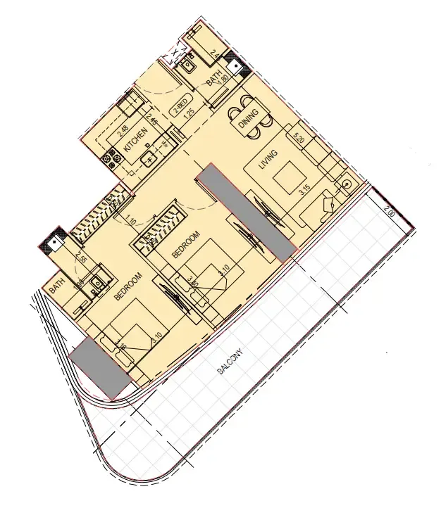 2 bedroom layout