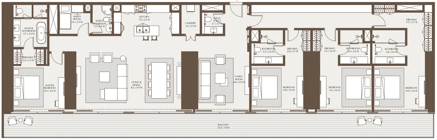 4 bedroom layout