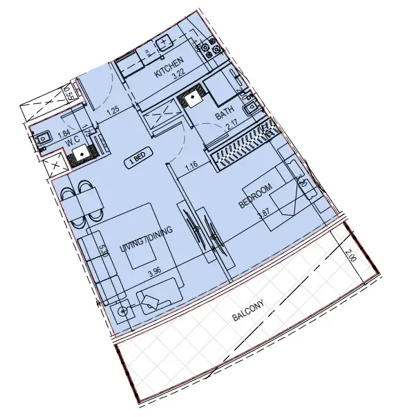 1 bedroom layout