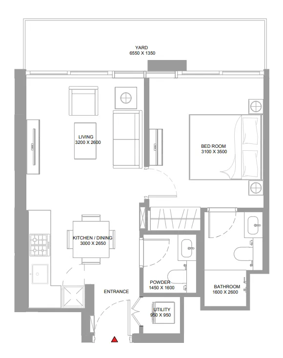1 bedroom layout