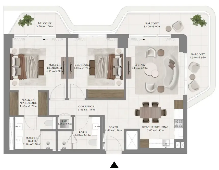2 bedroom layout