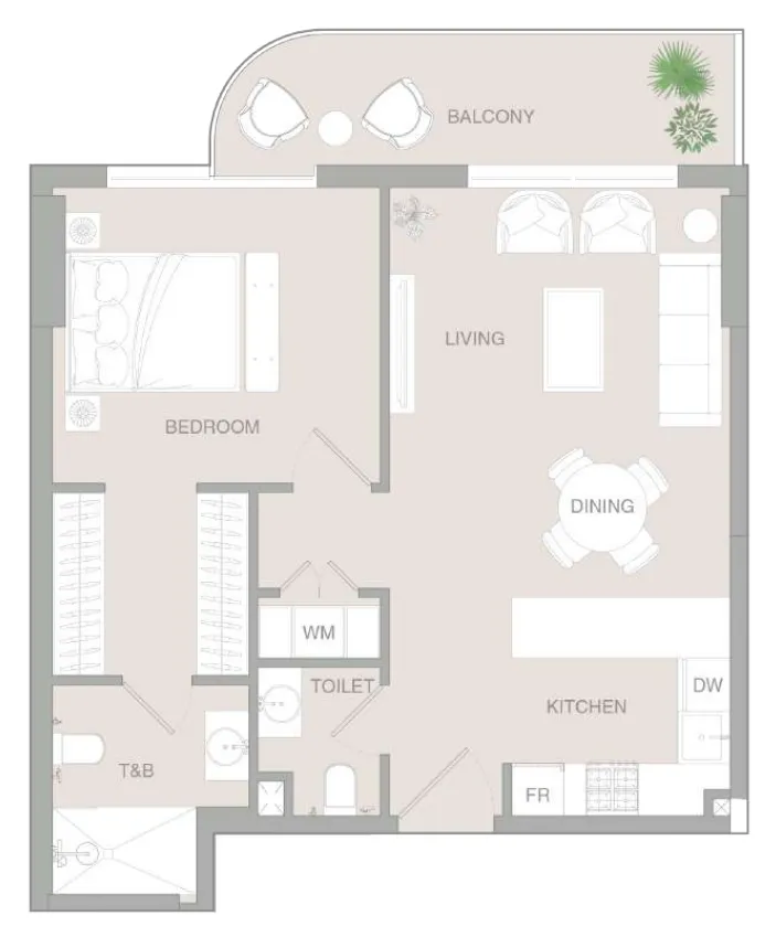 1 bedroom layout