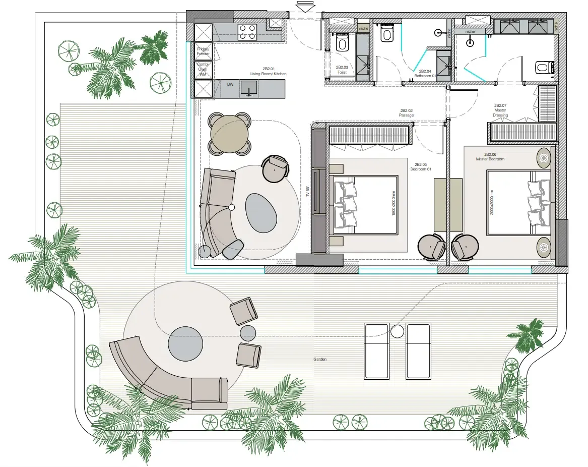 1 bedroom layout