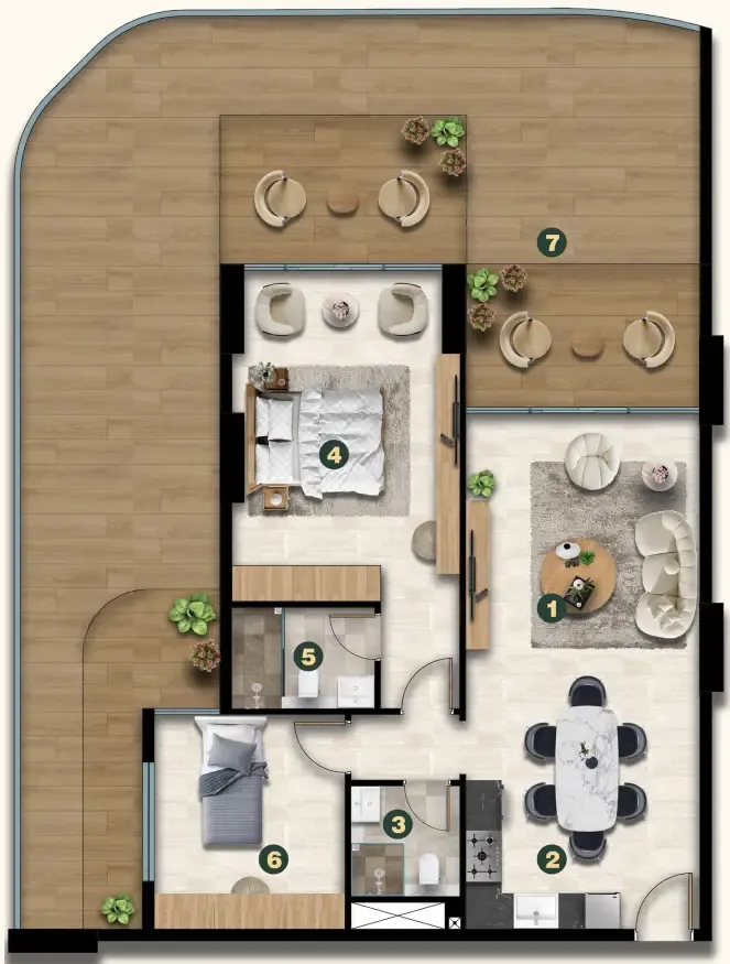 1 bedroom layout