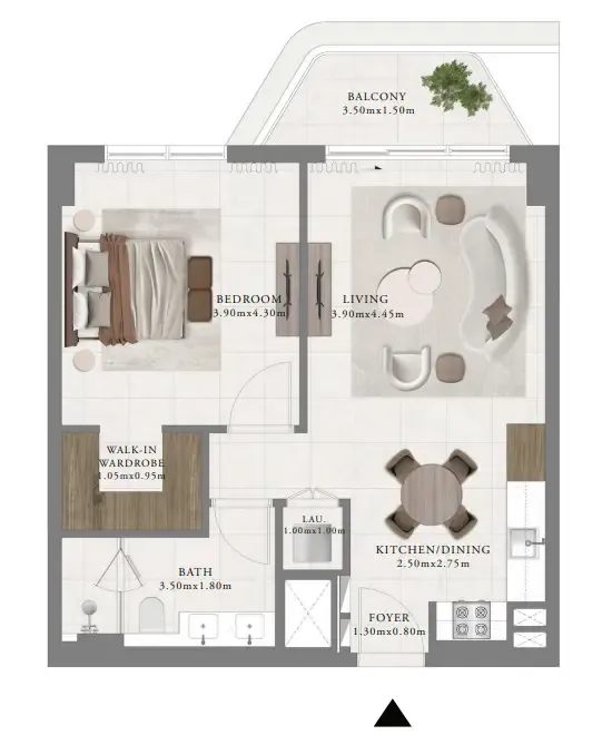 1 bedroom layout