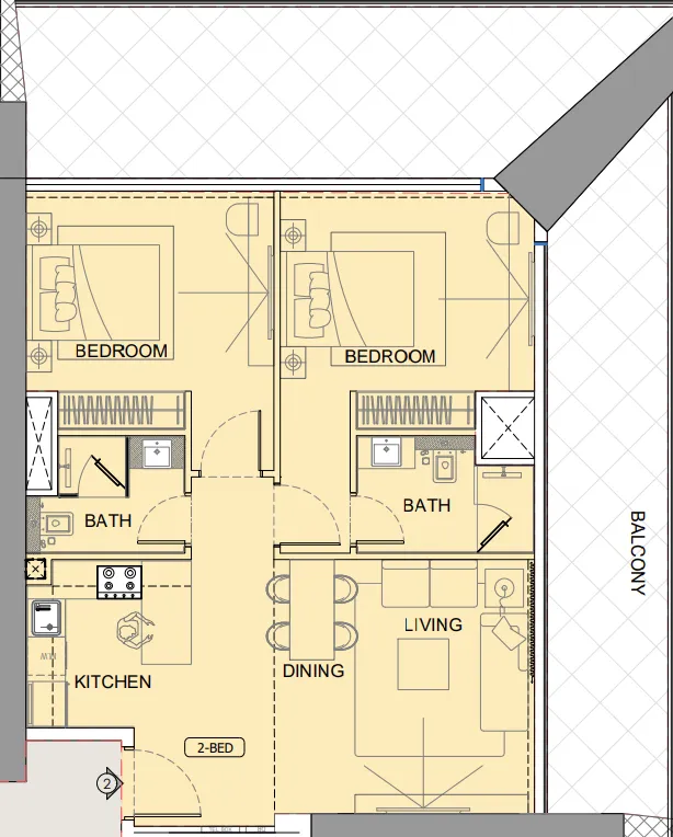 2 bedroom layout