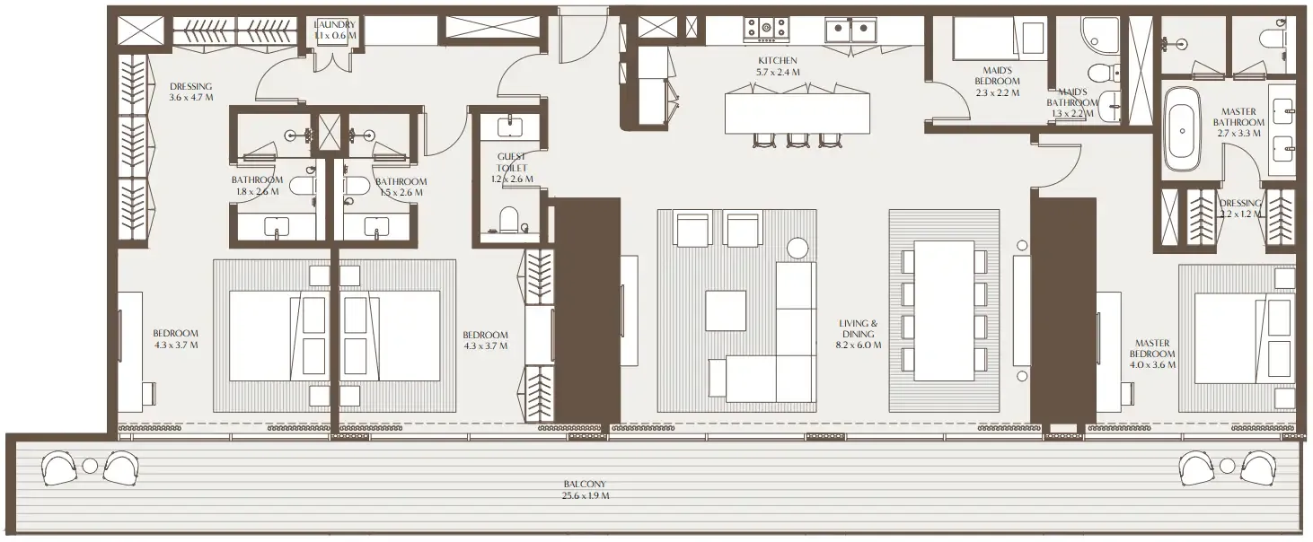 3 bedroom layout