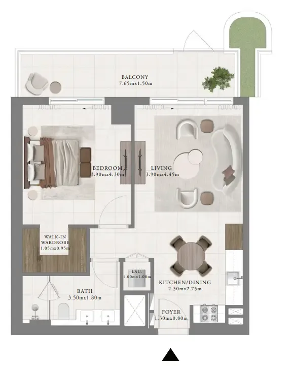 1 bedroom layout