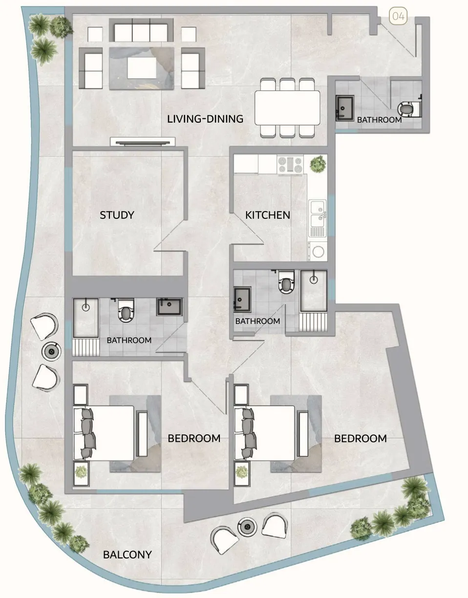 2 bedroom layout