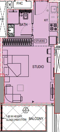 0 bedroom layout