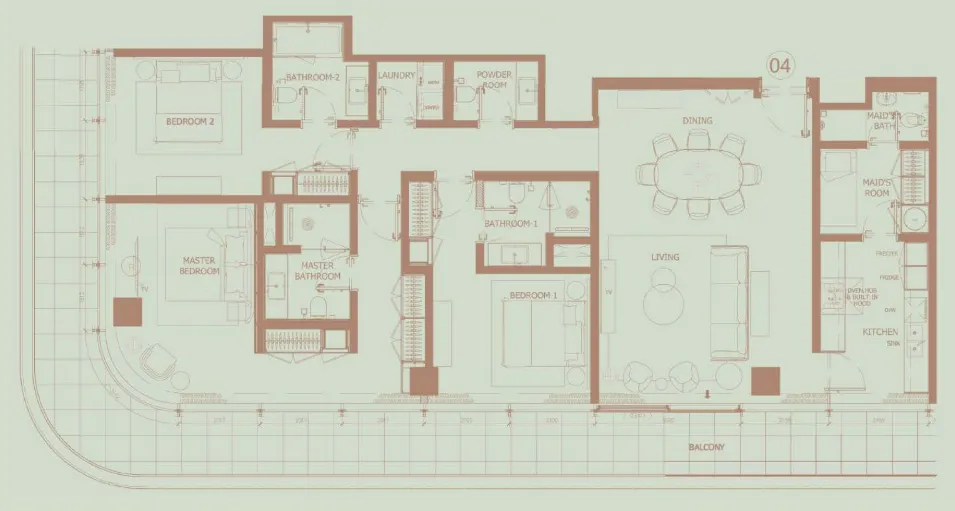 3 bedroom layout