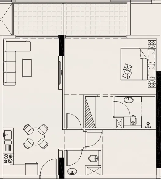 1 bedroom layout