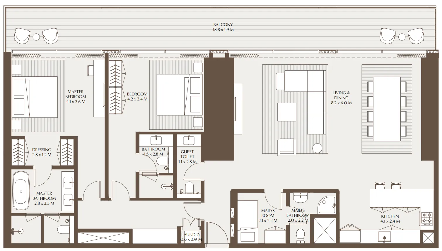 2 bedroom layout