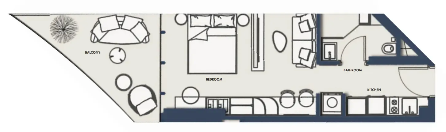 0 bedroom layout