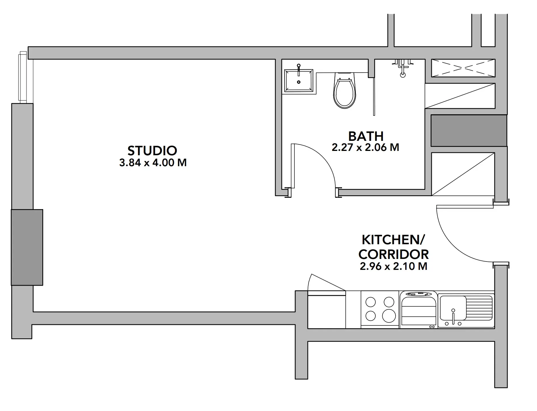 0 bedroom layout