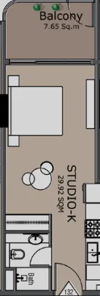 0 bedroom layout