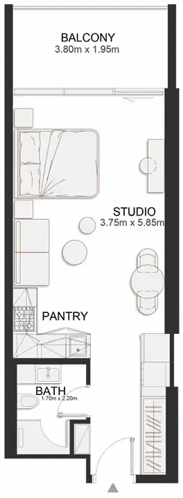 0 bedroom layout