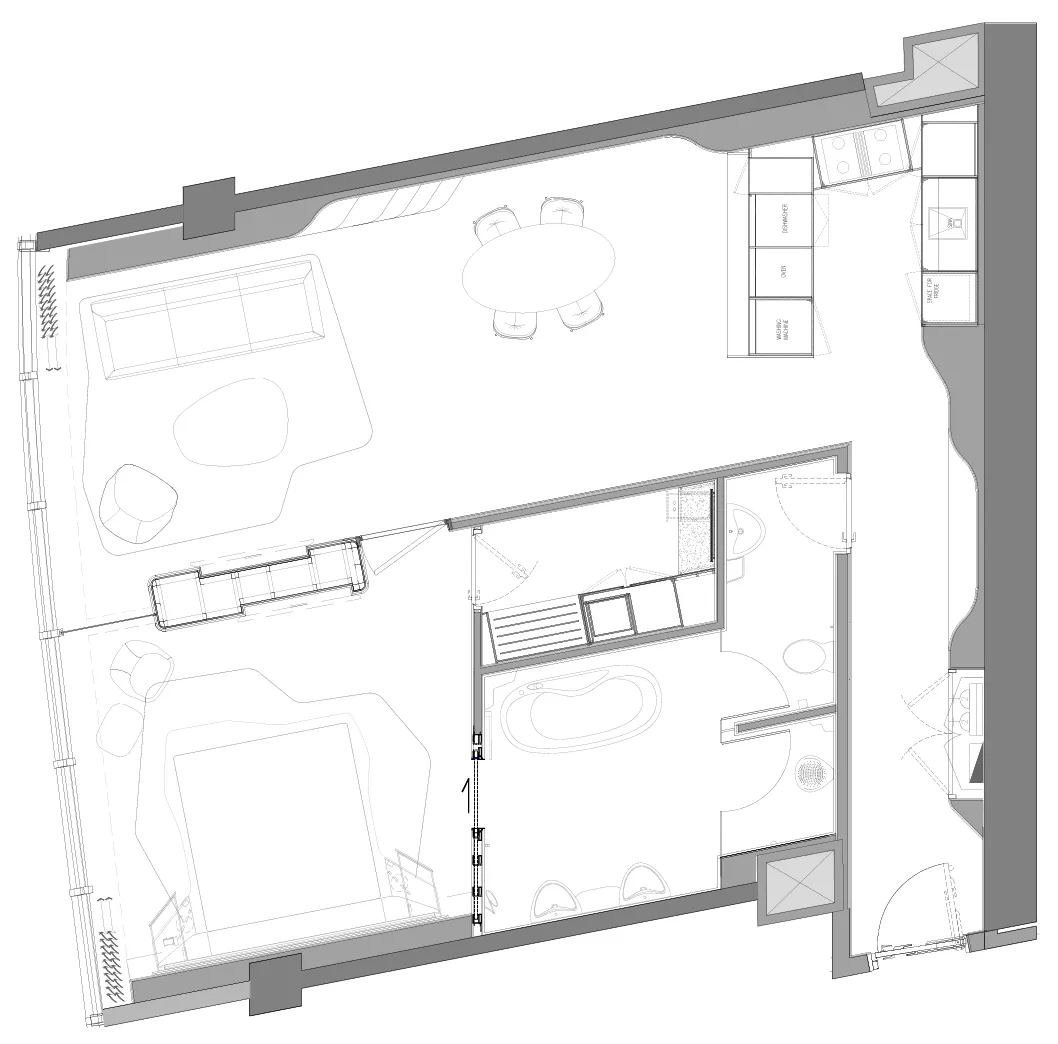 1 bedroom layout