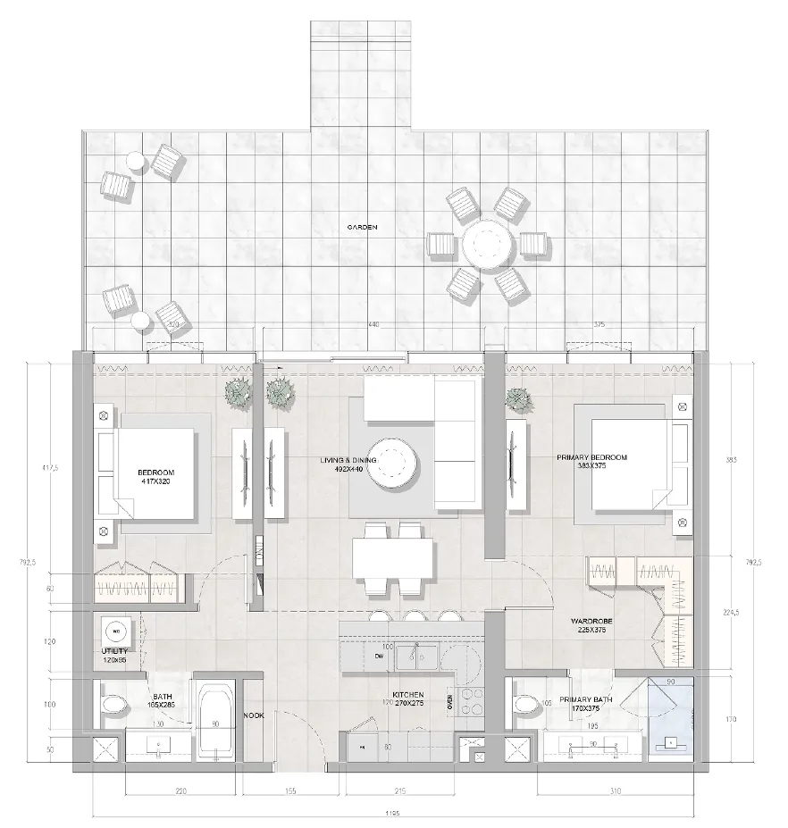 2 bedroom layout
