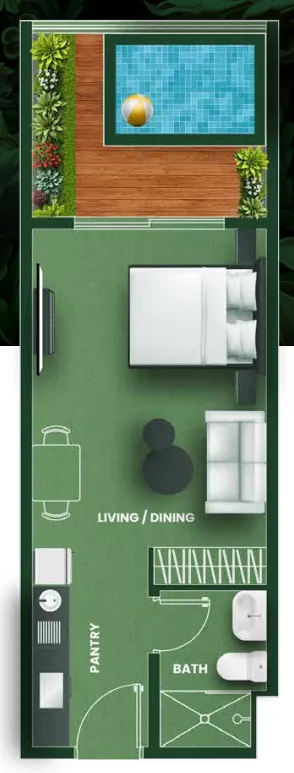 0 bedroom layout