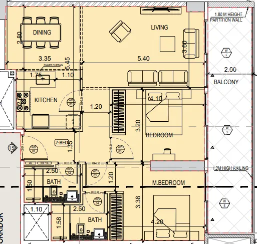 2 bedroom layout