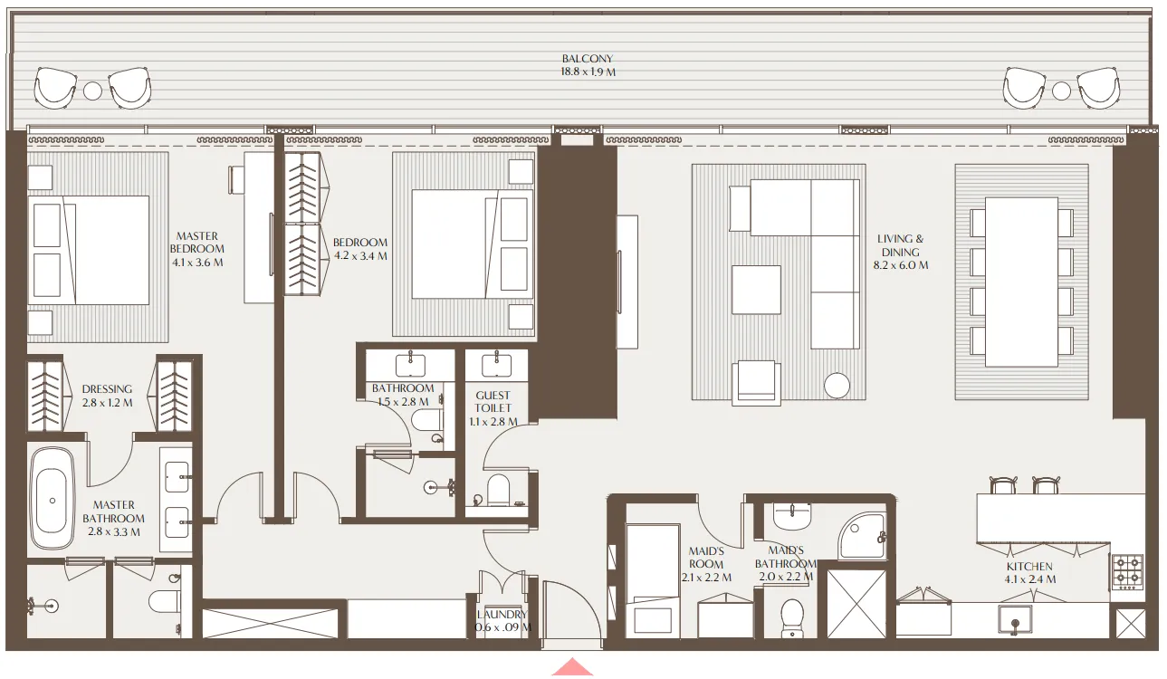 2 bedroom layout