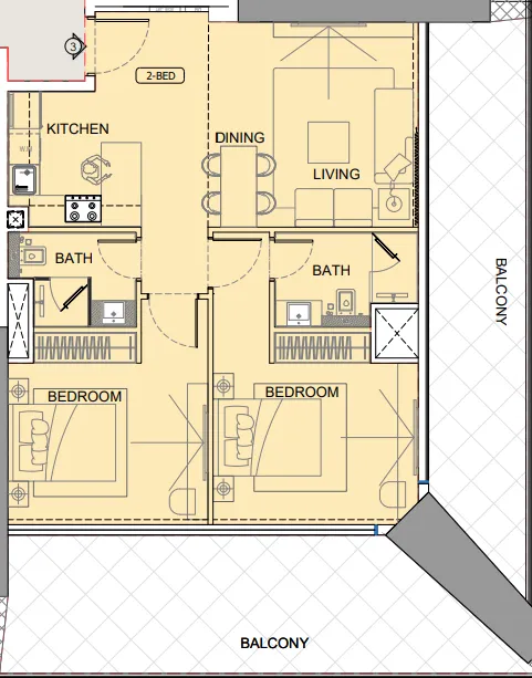 2 bedroom layout