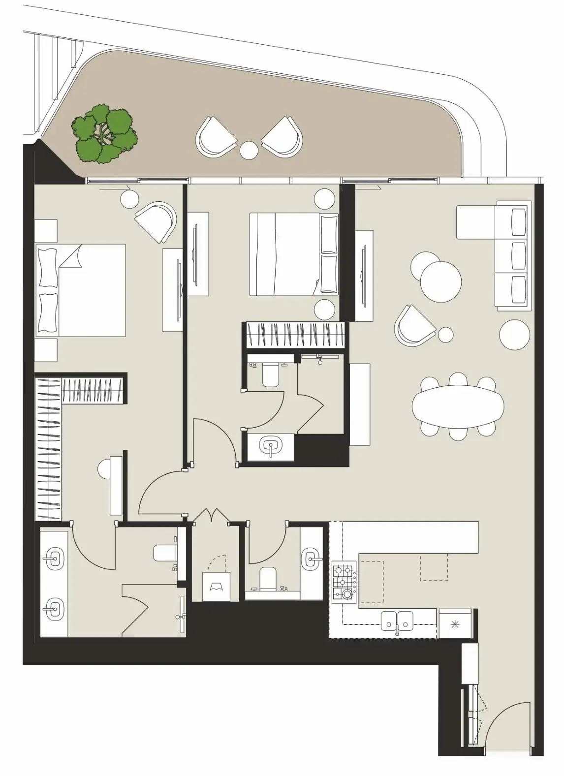 2 bedroom layout