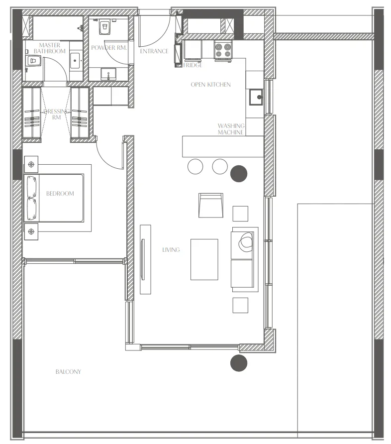 1 bedroom layout