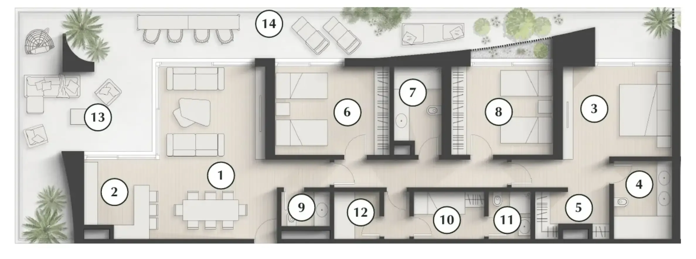 3 bedroom layout