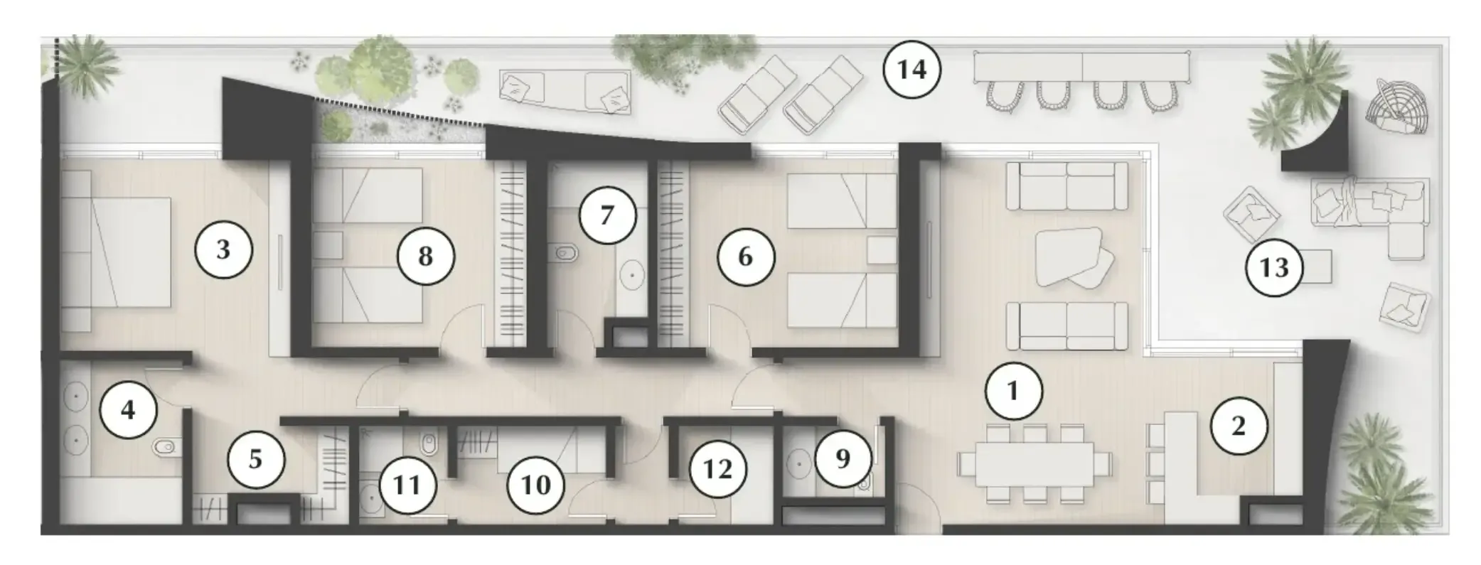 3 bedroom layout