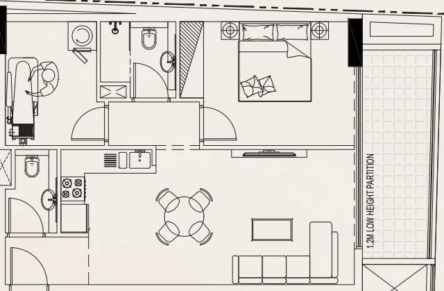 1 bedroom layout