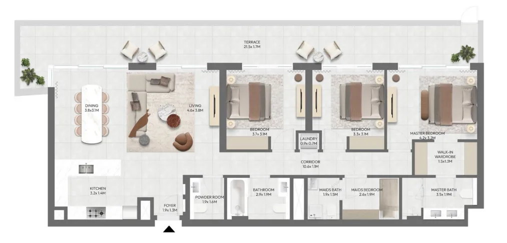 3 bedroom layout