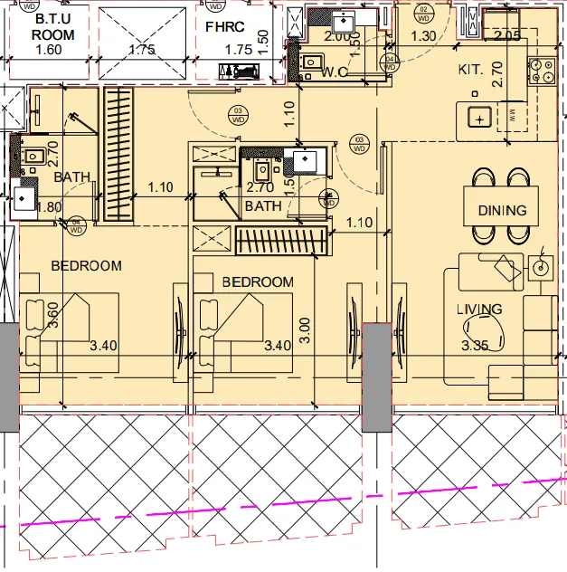 2 bedroom layout