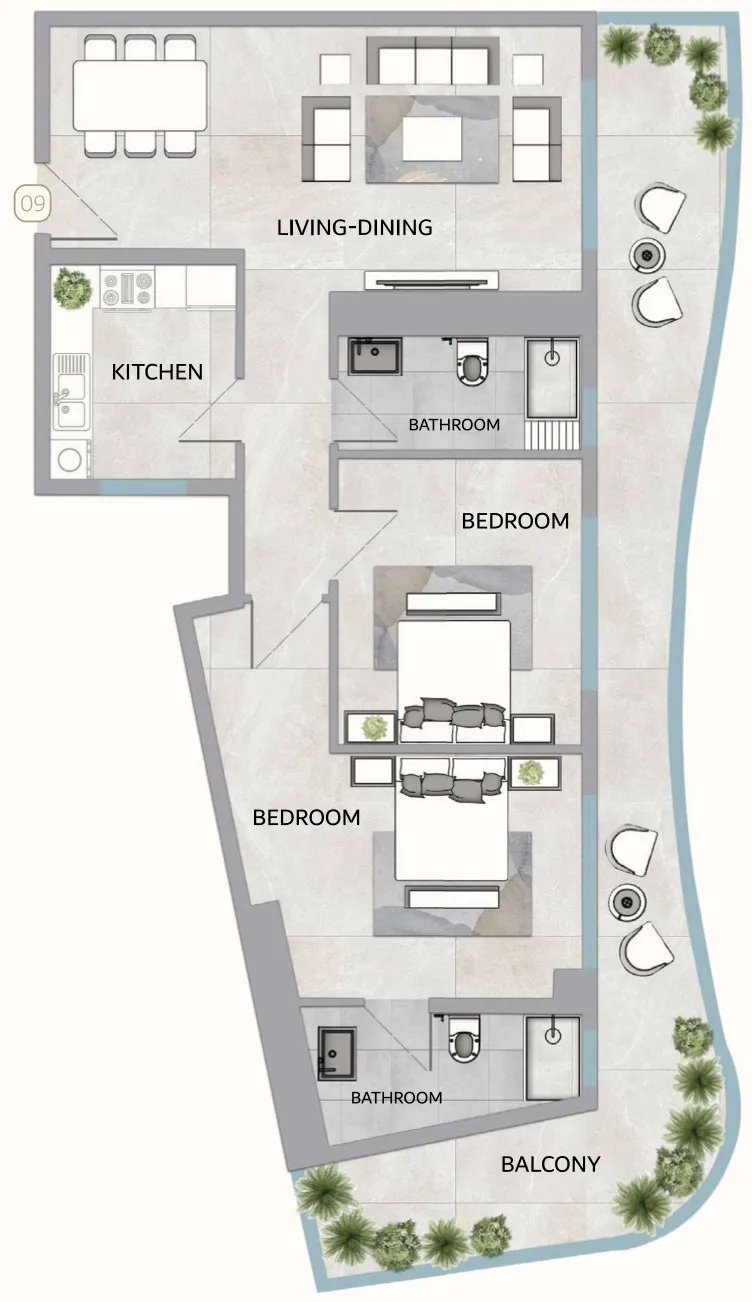 2 bedroom layout
