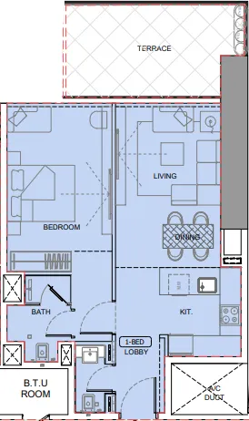 1 bedroom layout