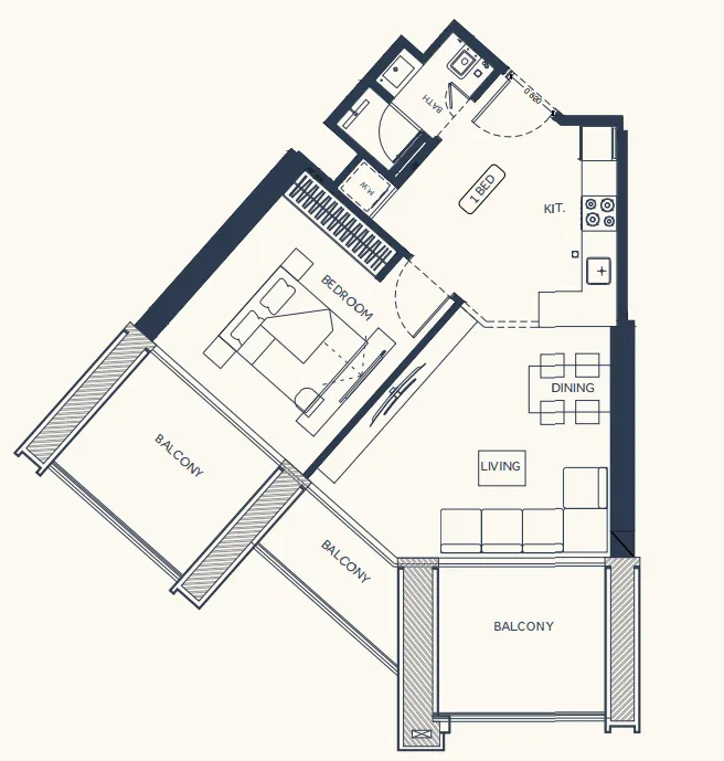 1 bedroom layout