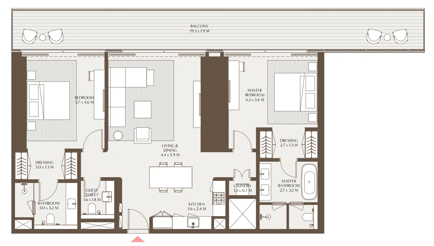 2 bedroom layout