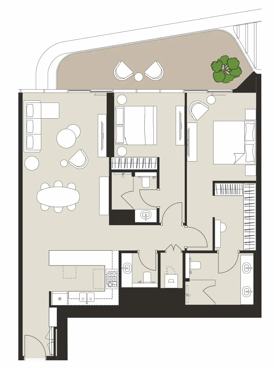 2 bedroom layout