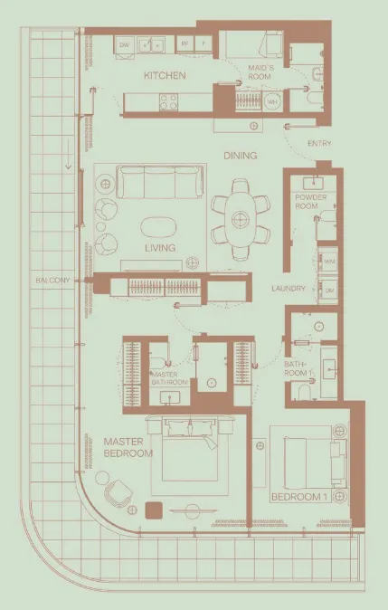 2 bedroom layout