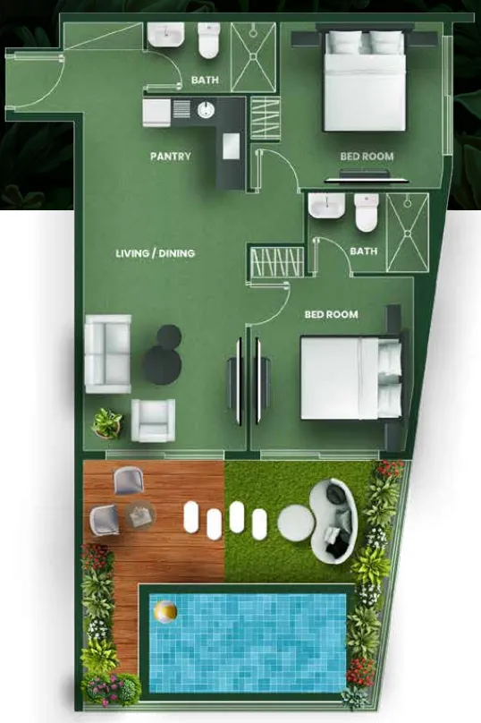 2 bedroom layout