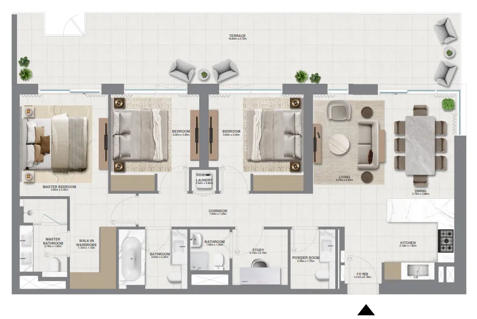 3 bedroom layout
