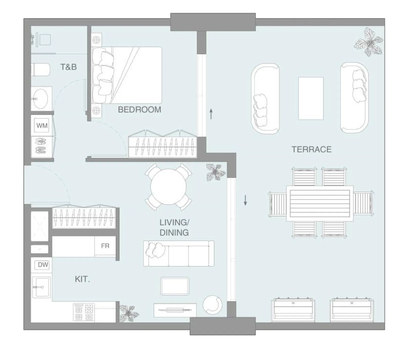 1 bedroom layout
