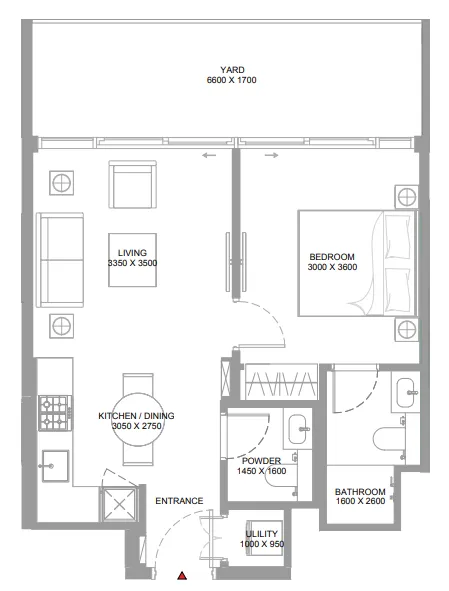 1 bedroom layout