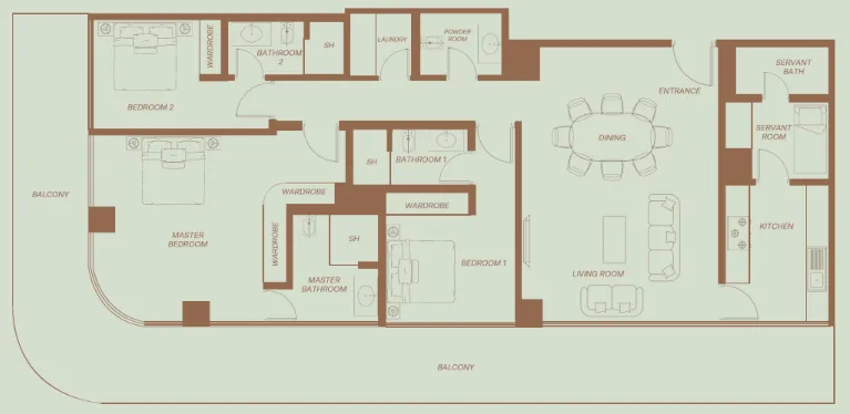 3 bedroom layout