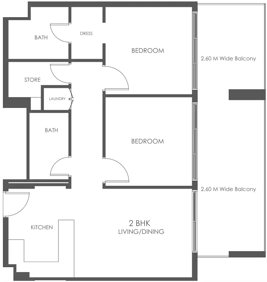 2 bedroom layout